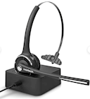 HEADSET, WIRELESS, NOISE CANCELLING, BLUETOOTH, ON EAR, BLACK THUMBNAIL